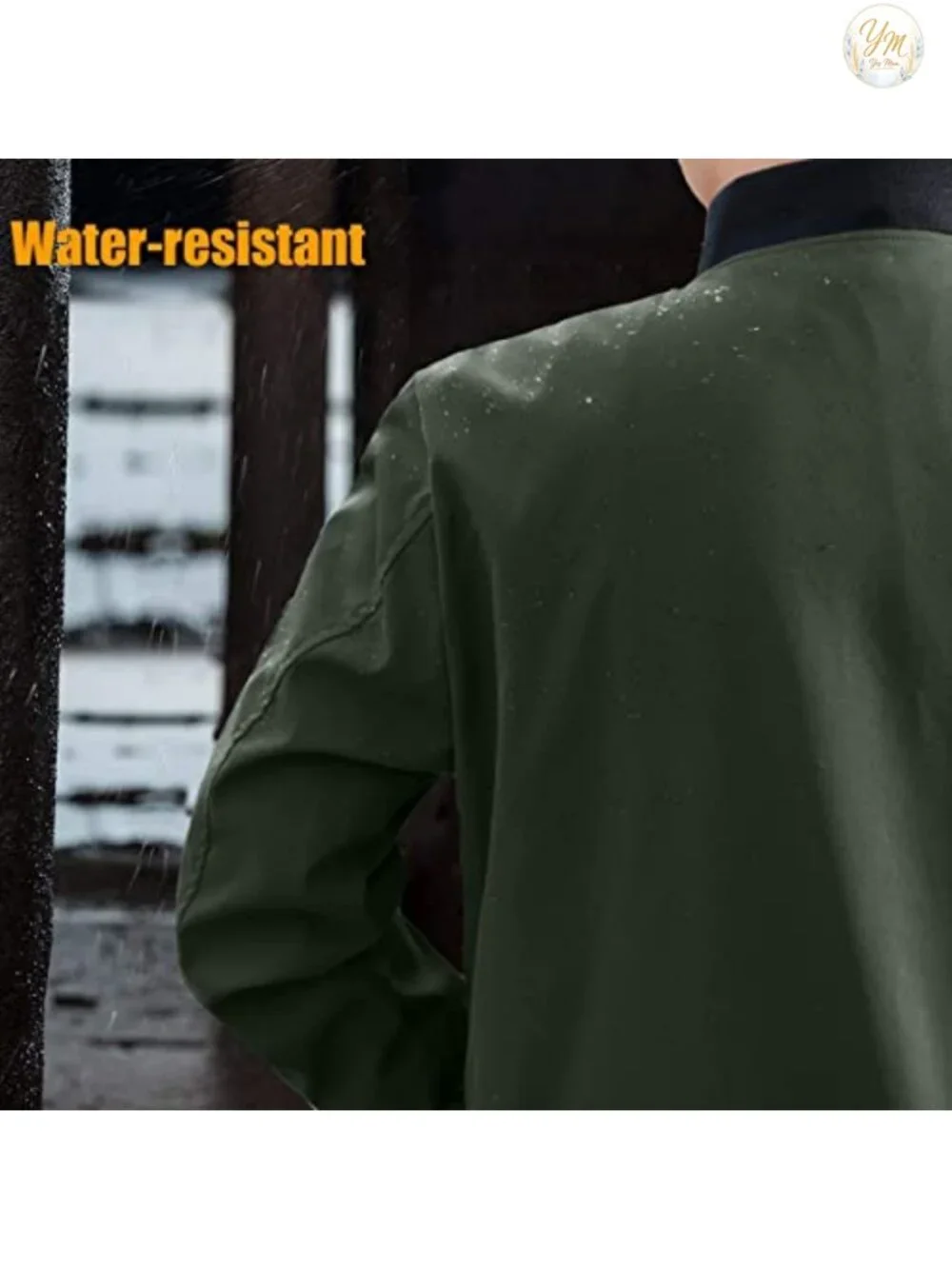 Men's Slim Fit Lightweight Polyester Softshell Flight Bomber Jacket Coat